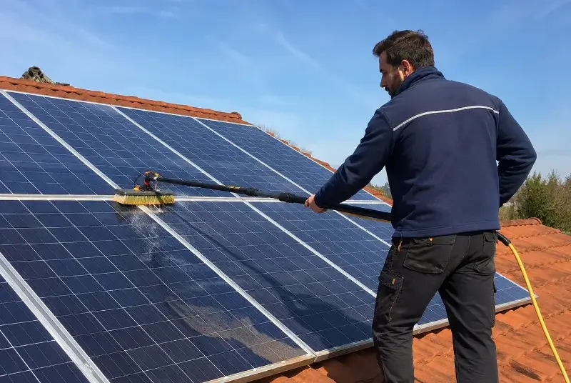 Nettoyage et entretien de panneaux solaires à Saint-Hilaire-d'Ozilhan